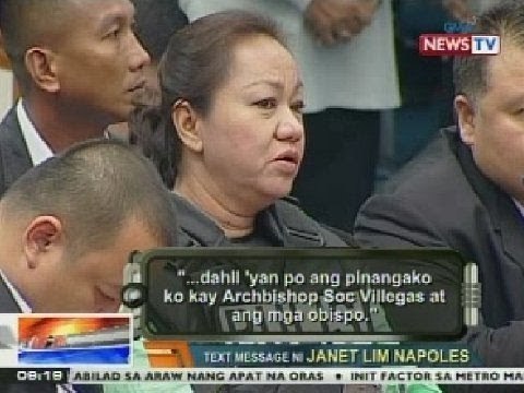 NTG: Napoles, sinagot ang ilang tanong kaugnay sa 'Napolist'