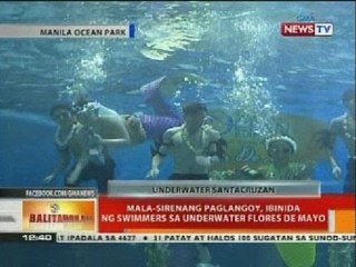 Mala-sirenang paglangoy, ibinida ng swimmers sa underwater Flores de Mayo