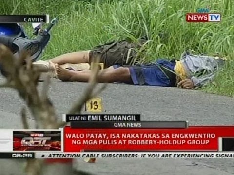 QRT: Walo patay, isa nakatakas sa engkwentro ng mga pulis at robbery-holdup group