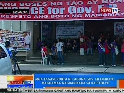NTG: Mga tagasuporta ni Gov. ER Ejercito, magdamag nagbarikada sa kapitolyo ng Laguna
