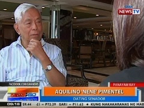 NTG: Panayam kay ex-Sen. Nene Pimentel kaugnay sa extended affidavit ni Napoles