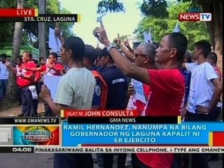 BP: Mga supporter ni Gov. ER Ejercito, magdamag nanatili sa kapitolyo ng Laguna