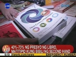 UB: 40%-70% bawas sa presyo ng bagong libro ang matitipid kung bibili ng 2nd hand