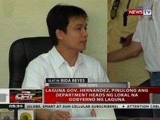 Laguna Gov. Hernandez, pinuloing ang department heads ng lokal na gobyerno ng Laguna