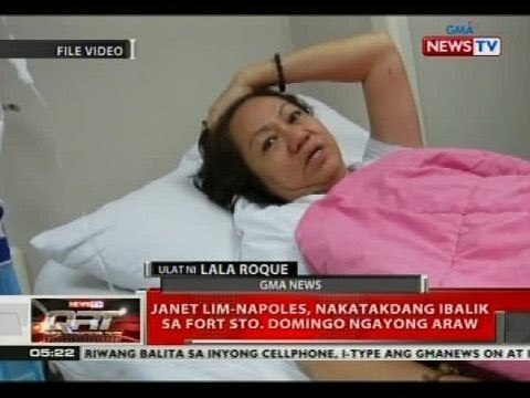 QRT: Janet Lim-Napoles, nakatakdang ibalik sa Fort Sto. Domingo ngayong araw