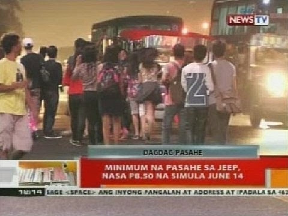 BT: Minimum na pasahe sa jeep, nasa P8.50 na simula June 14