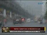 Trapiko, sumikip dahil sa malakas na ulan