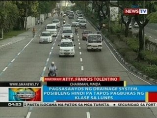 Drainage projects ng DPWH, posibleng sumabay sa pasukan