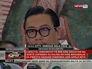 Ejercito, hinihintay pa rin ang desisyon ng Korte Suprema