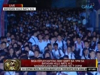 Mga estudyanteng may shift na 1PM sa Batasan Hills Nat'l HS, nagsimulang mag-uwian ng 7:20PM