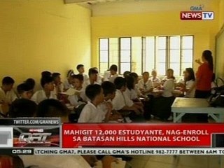 Mahigit 12,000 estudyante, nag-enroll sa Batasan Hills National School