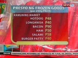 Presyo ng ilang processed foods, tumaas