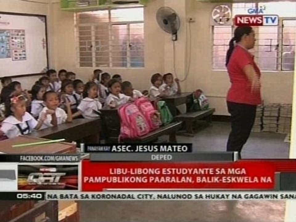Panayam kay Asec. Jesus Mateo tungkol sa libo-libong enrollees sa pampublikong paaralan