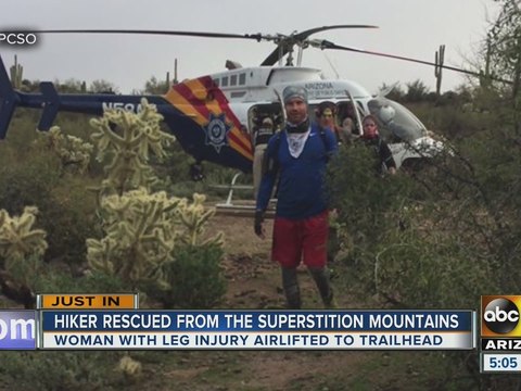 Hikers rescued off Superstition Mountains