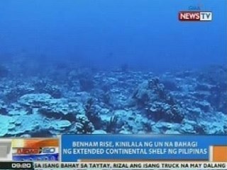 NTG: Benham Rise, kinilala ng UN na bahagi ng extended continental shelf ng Pilipinas