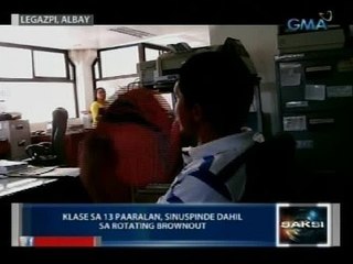 Saksi: Klase sa 13 paaralan sa Legazpi, Albay, sinuspinde dahil sa rotating brownout