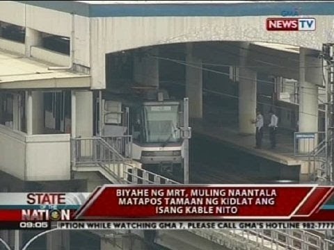 SONA: Biyahe ng MRT, muling naantala matapos tamaan ng kidlat ang isang kable nito