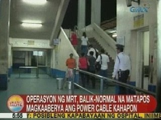UB: Operasyon ng MRT, balik-normal na matapos magkaaberya kahapon