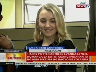 Evanna Lynch, humanga sa katatagang ipinapakita ng mga biktima ng Bagyong Yolanda
