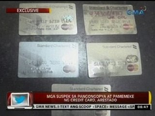 24 Oras: Mga suspek sa pangongopya at pamemeke ng credit card, arestado