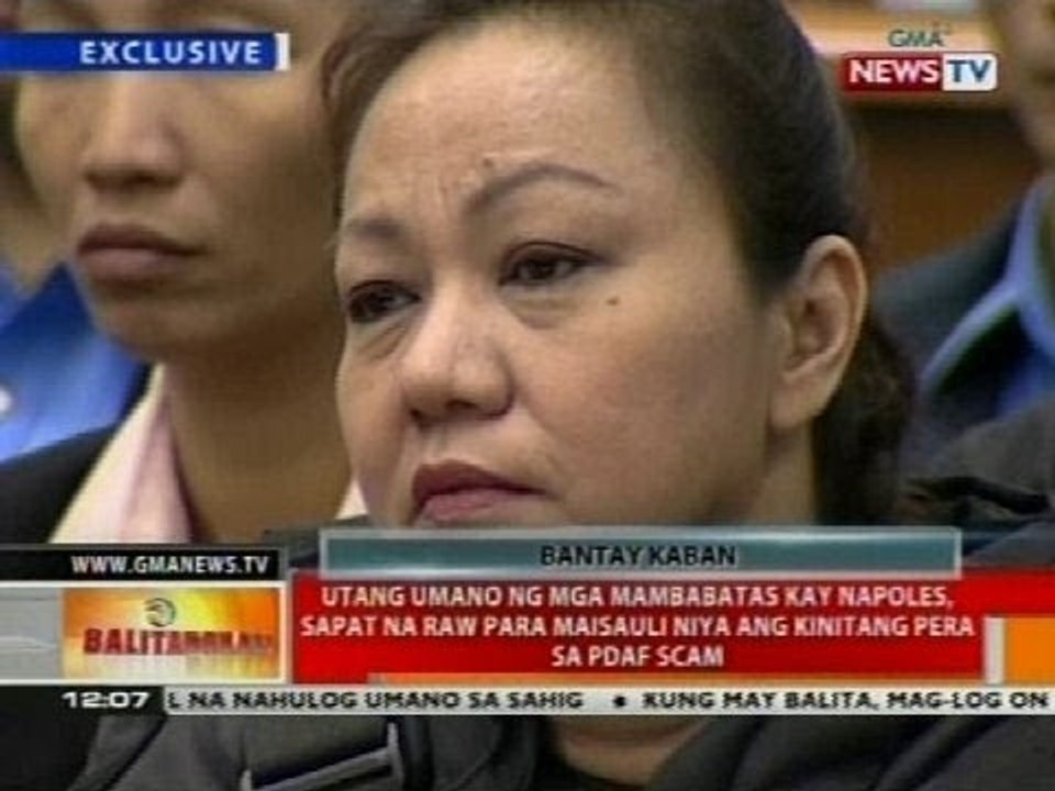 Utang umano kay Napoles, sapat na raw para maisauli niya ang kinitang pera sa pdaf scam