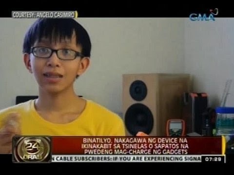 Binatilyo, nakagawa ng device na ikinakabit sa tsinelas o sapatos na pwedeng mag-charge ng gadgets