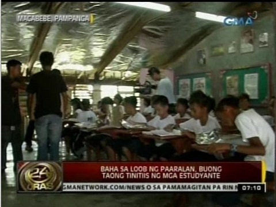 24Oras: Baha sa loob ng paaralan, buong taong tinitiis ng mga estudyante