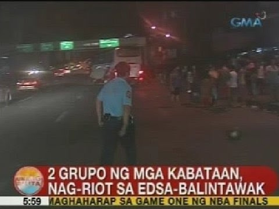 UB: 2 grupo ng mga kabataan, nag-riot sa EDSA-Balintawak