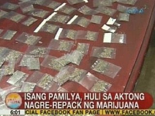 UB: Isang pamilya sa Caloocan, huli sa aktong nagre-repack ng marijuana