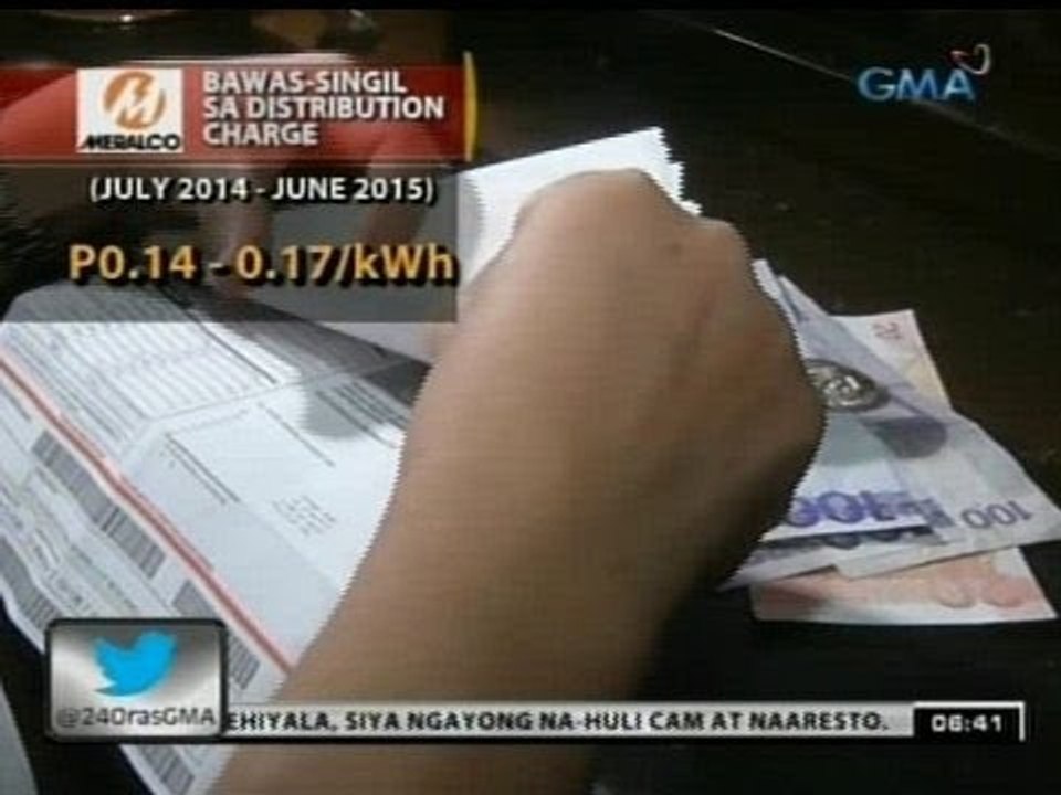 Meralco, may bawas-singil sa distribution charge simula Hulyo