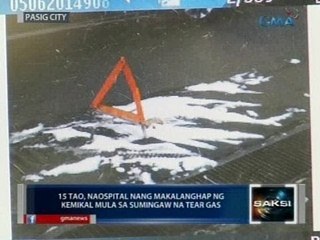 15 tao sa Pasig, naospital nang makalanghap ng kemikal mula sa sumingaw na tear gas