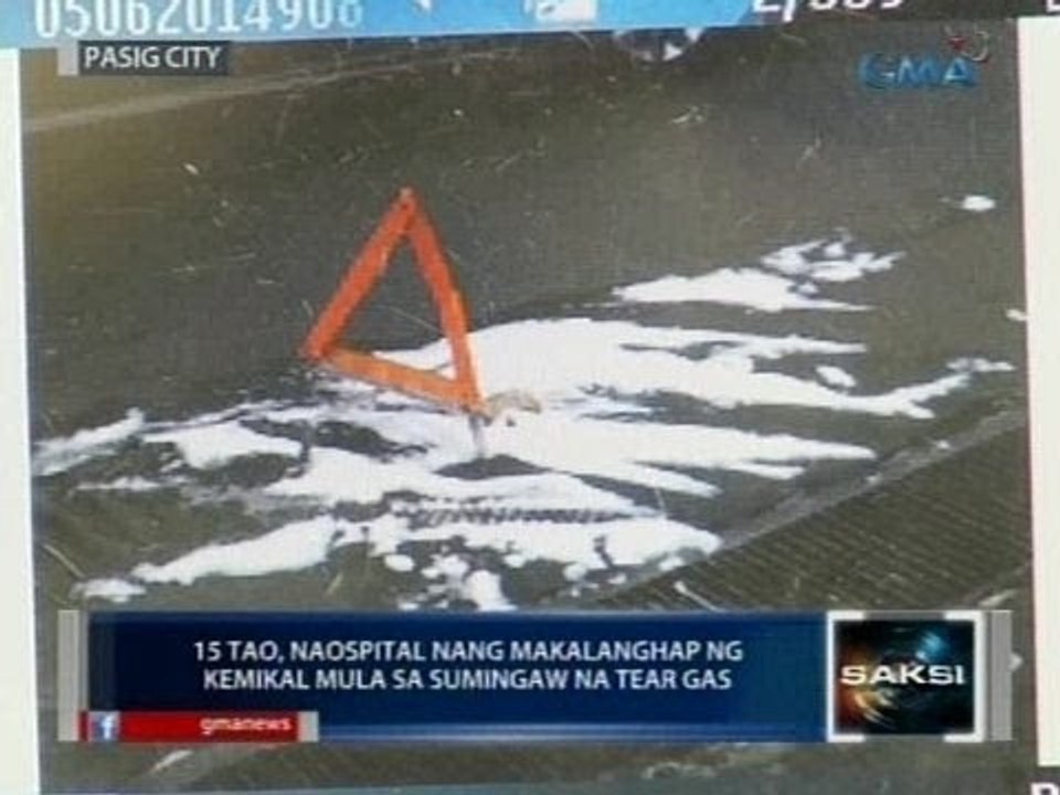 15 tao sa Pasig, naospital nang makalanghap ng kemikal mula sa sumingaw na tear gas