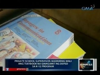Private school supervisor: Maraming mali ang textbook na ginagamit ng DepEd sa K-12 Program