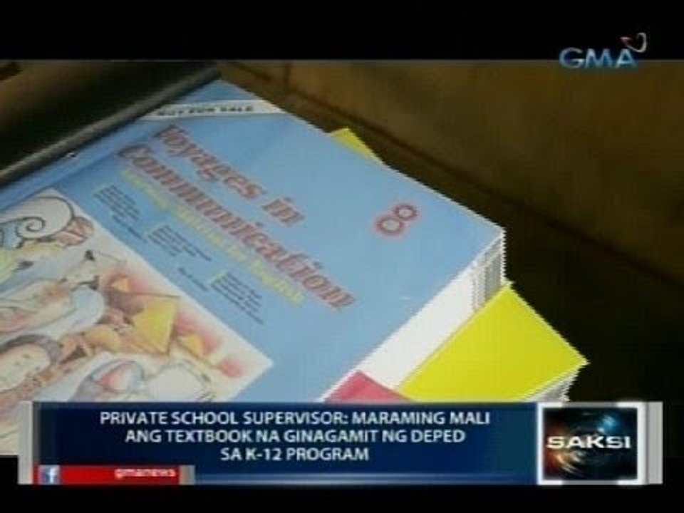 Private school supervisor: Maraming mali ang textbook na ginagamit ng DepEd sa K-12 Program