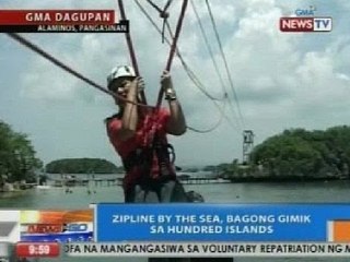 NTG: Zipline by the sea, bagong gimik sa Hundred Islands