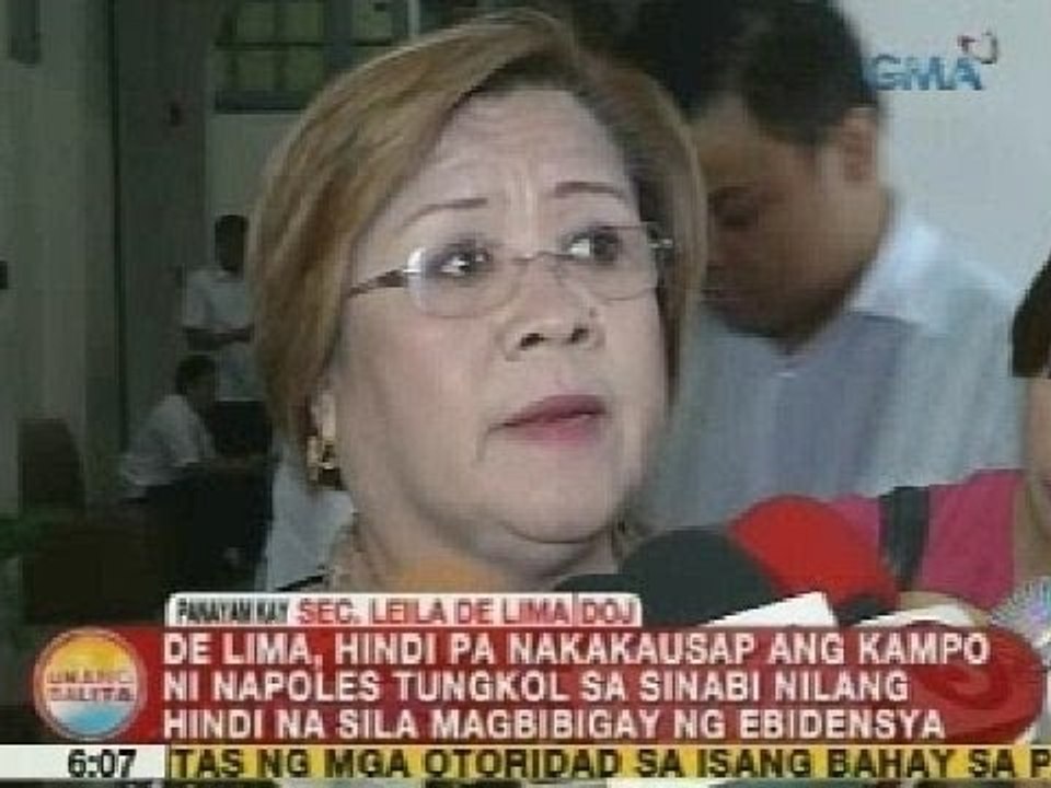UB: Panayam kay DOJ Sec. Leila de Lima kaugnay sa pork barrel scam