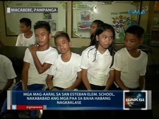 SAKSI: Elementary school sa Macabebe, Pampanga, buong taong lubog sa baha