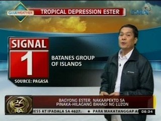 24 Oras: Bagyong Ester, nakaapekto sa pinaka-hilagang bahagi ng Luzon