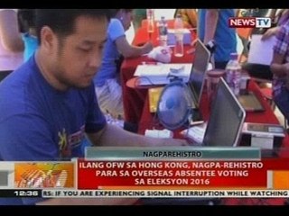 Ilang OFW sa Hong Kong, nagpa-rehistro para sa Overseas Absentee Voting sa eleksyon 2016