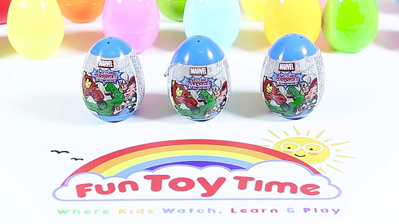 Marvel Egg Surprise Iron Man Captain America Incredible Hulk ~ Fun Toy Time