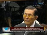 24Oras: Law firm ni Enrile, kakatawan sa senador sa pagdinig sa kasong plunder