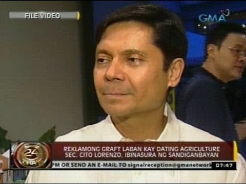 Reklamong graft laban kay dating agriculture Sec. Cito lorenzo, ibinasura ng Sandiganbayan