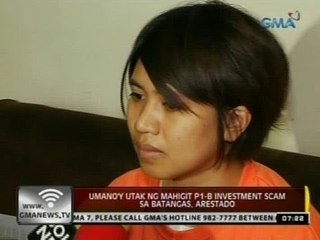 24Oras: Umano'y utak ng mahigit P1-B investment scam sa batangas, arestado sa Baguio