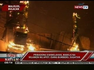 SONA: Pribadong eskwelahan, mabilis na nilamon ng apoy; isang bumbero, sugatan