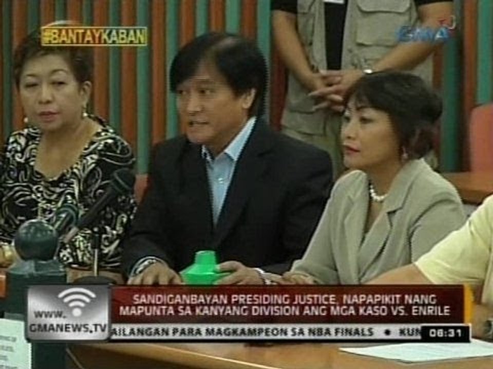 Sandiganbayan Presiding Justice, napapikit nang mapunta sa kanyang division ang mga kaso vs. Enrile