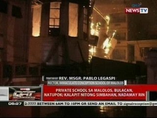 QRT: Private school sa Malolos, Bulacan, natupok; kalapit nitong simbahan, nadamay rin