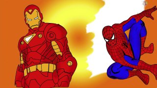 Spiderman and Ironman and Hulk Coloring Pages