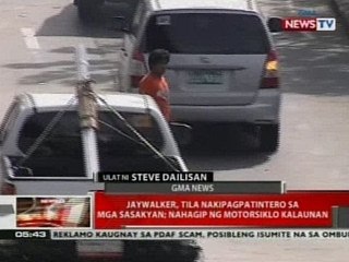 QRT: Jaywalker, tila nakikipagpatintero sa sasakyan