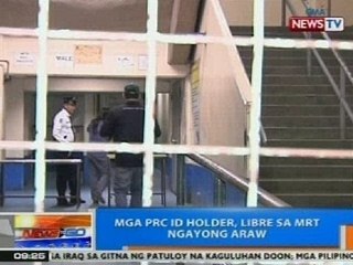 NTG: Mga PRC ID holder, libre sa MRT ngayong Lunes