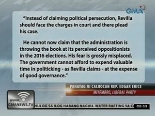 24 Oras: LP, 'di sang-ayon sa sinabi ni Sen. Revilla na sinisiraan umano siya ng administrasyon